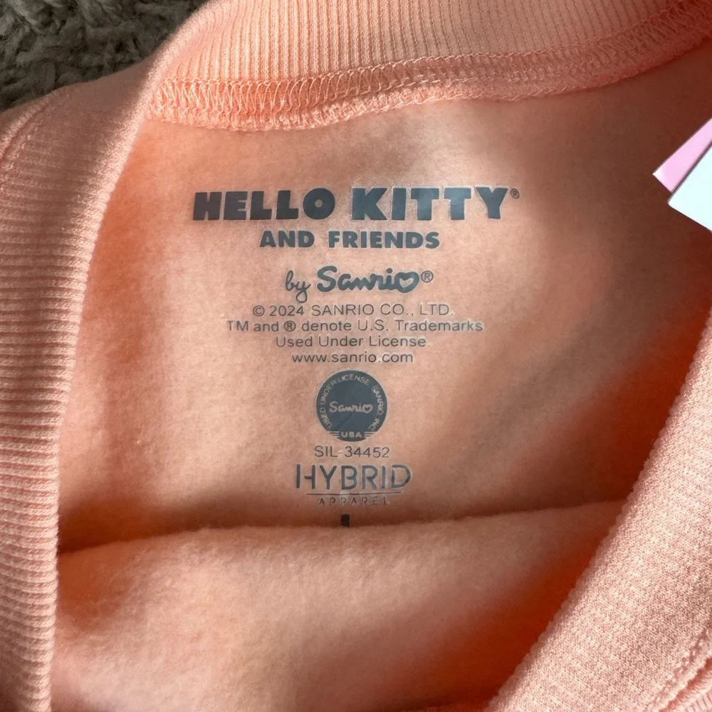 NWT Hello Kitty by Sanrio Graphic Sweatshirt in Peach - Picture 6 of 9